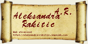 Aleksandra Rakitić vizit kartica
